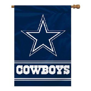 🏈🆕 DALLAS COWBOYS BANNER VERTICAL HOUSE FLAG - 2 SIDED - NFL - MEN